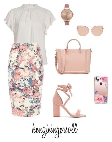 "rose gold" by kenzieingersoll on Polyvore featuring River Island, Warehouse, Raye, Casetify, Topshop and Olivia Burton Rose Gold Outfits, Rose Gold Outfit, Gold Outfits, Outfit For Church, Pentecostal Fashion, Outfit Polyvore, Woman Outfit, Apostolic Fashion, Gold Outfit