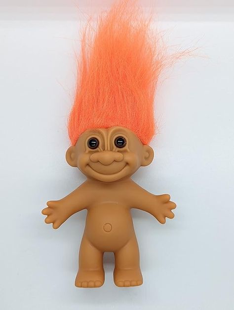 Troll Dolls Vintage, Characters Inspiration, Fire Hair, Flash Sheet, Troll Doll, Dolls Vintage, Troll Dolls, Designer Toys, Orange Hair