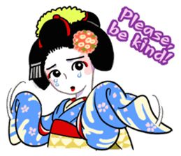 Maiko in Kyoto(English) by SHIKURI URAJI sticker #1274028 Japanese Art Styles, Peter Griffin, Chat Stickers, Header Banner, Cute School Supplies, Learn Japanese, Chat App, Kawaii Stickers, Aesthetic Gif