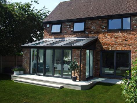 Lean To Extension, Small Conservatory, Small House Extensions, Lean To Conservatory, Modern Conservatory, Conservatory Extension, Orangery Extension, Conservatory Interior, Conservatory Ideas