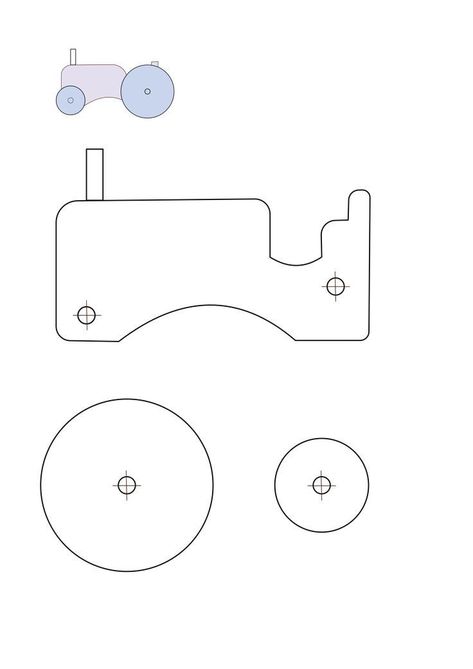 Wooden Toy Tractor Plans, Wooden Toy Tractor, Wooden Tractor Toy, Diy Wooden Toys Plans, Wooden Tractor, Wood Toys Diy, Wood Kids Toys, Wooden Push Toys, Tractor Art