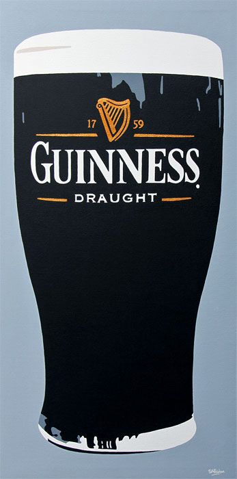 Guinness 20x40 -  large popart painting on canvas painted to order. Beer Drawing, Beer Painting, Guinness Draught, Guinness Beer, Beer Quotes, Beer Art, Sell Art Online, Saatchi Online, Sell Art