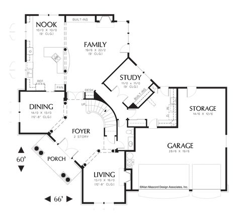 Image for Ingersoll-Grand, Angled Entrance-Main Floor Plan Southern Luxury, 2 Story Garage, Upstairs Master Suite, Library Study, Den Office, Best Home Theater, Garage Entry, Office Library, European House Plan