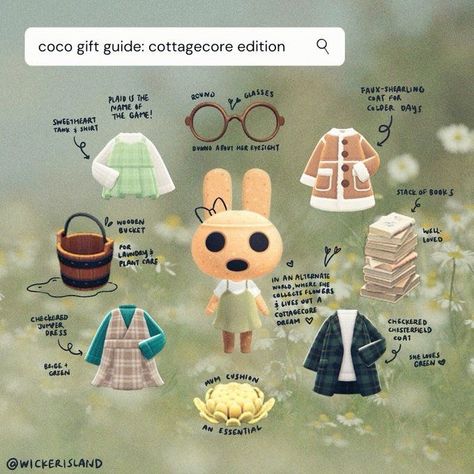 Gift Guide Coco Animal Crossing, Acnh Cottagecore, Animal Crossing Memes, Animal Crossing Guide, Animal Crossing Wild World, Animal Crossing Characters, Animal Crossing Villagers, New Animal Crossing, Animal Crossing Game