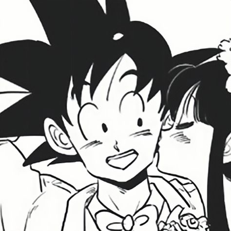 chichi x goku Goku And Chichi Matching Pfp, Chichi Pfp, Chichi X Goku, Chichi And Goku, Gif Matching, Goku Icon, Goku And Chichi, Couple Pfp, People Icon