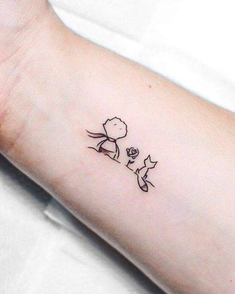 Little Prince Tattoo, Prince Tattoos, Tattoos For Lovers, Petite Tattoos, Geniale Tattoos, Discreet Tattoos, Small Tattoo Designs, Elegant Tattoos, Friend Tattoos