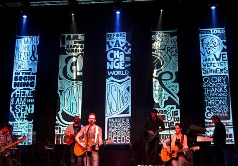 Me imaginé cantando en un escenario así pero con ilustras de @bichomaldito Stage Backdrops, Stage Designs, Worship Art, Stage Background, Stage Set Design, Church Stage Design, Event Stage, Church Stage, Concert Stage