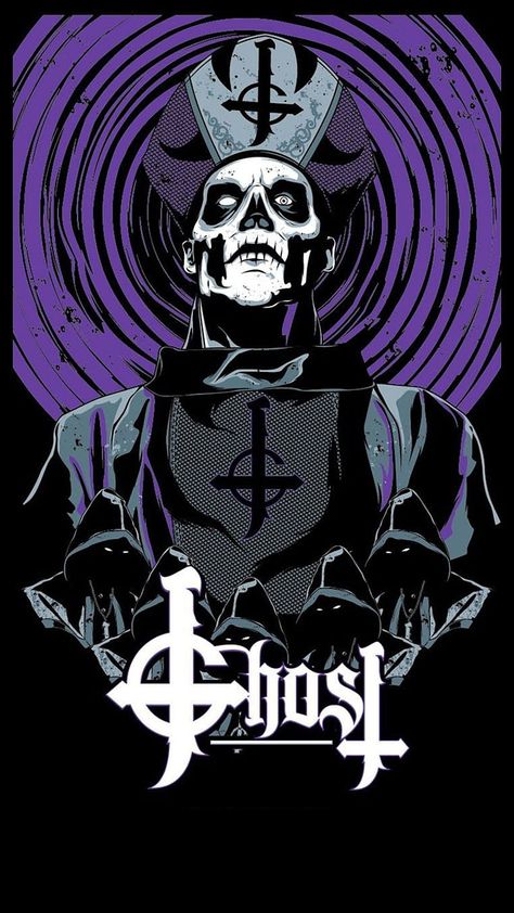 Ghost Album, Ghost Drawing, Music Wall Decor, Rock Band Posters, Ghost Papa, Heavy Metal Art, Goth Wallpaper, Classic Poster, Ghost Band