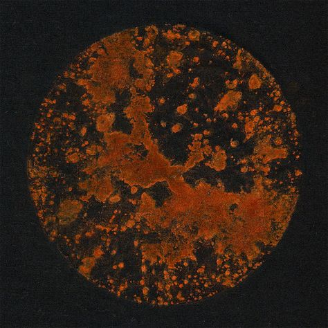 sunspots #8 - rust print - black | more rust prints | Sharon Pazner | Flickr Abstract Painting Acrylic Modern, Rust Dye, Paper Mache Clay, Gelli Printing, Pet Logo Design, Circle Art, Circle Of Life, Creating A Business, Ethereal Art