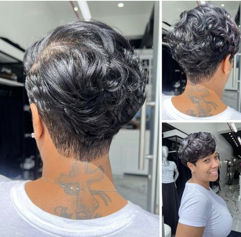 Braid Hairstyle Ideas, Waterfall Braid Hairstyle, Short Hair Designs, Black Women Short Hairstyles, Black Hair Short Cuts, Curly Weave, Short Shaved Hairstyles, Short Hair Images, Natural Hair Short Cuts