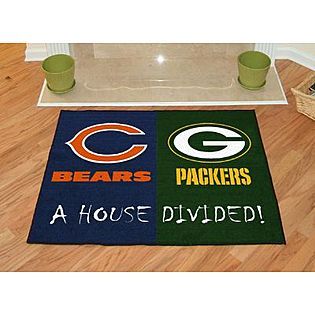 For Chris and I. Bears Packers, Dorm Room Bedding, Marker Board, Entry Mats, American Gifts, House Divided, Nylon Carpet, Nfl Chicago Bears, Custom Displays