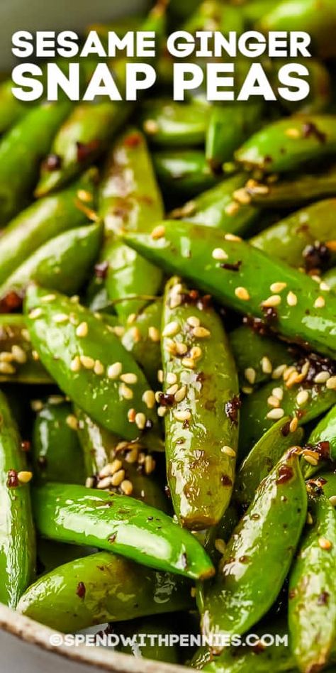 Sugar Snap Pea Recipe, Snap Peas Recipe, Chinese Take Out, Sesame Ginger, Ginger Sauce, Pea Recipes, Ginger Snap, Sesame Chicken, Ginger Recipes