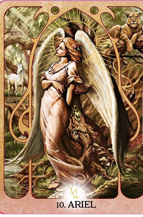 Alchemical Process, Archangel Ariel, Ariel Tattoo, Seraph Angel, Archangel Tattoo, Strength Tarot, Angel Oracle Cards, Angel Tarot, Angel Guidance