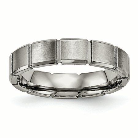 Width: 5MMPolishedBrushedGrooved Size: 7. Color: Metal Type. Gender: male. Age Group: adult. Gray Ring, Titanium Wedding Band, Band Jewelry, Titanium Rings, Ring Fit, Size 10 Rings, Wide Bands, Types Of Rings, High Quality Jewelry