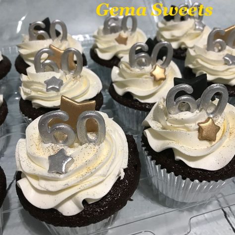 Cupcakes 60th Birthday Women, 60th Bday Cupcake Ideas, 75th Birthday Cupcakes, 60th Cupcakes For Men, 60 Birthday Cupcakes, 70th Birthday Cupcakes For Men, 60th Birthday Cupcakes For Men, Cupcakes 60th Birthday, 60th Cupcakes