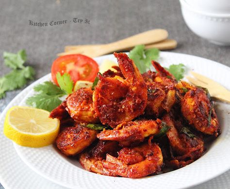 Prawns Ghee Roast - Mangalorean Spicy Prawns Masala Batch Cooking Freezer, Prawns Roast, Ghee Roast, Prawn Masala, Prawns Fry, Raw Prawns, Spicy Prawns, Cutlets Recipes, Curry Shrimp