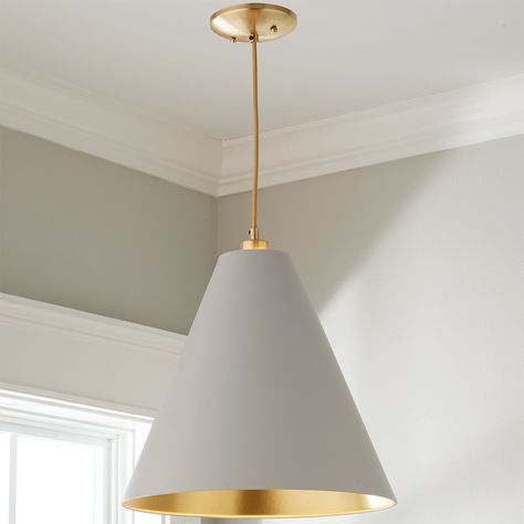 Paper Cone Pendant Pendant Lights Over Kitchen Island Gold, Kitchen Island Pendant Lights Gold, Pendant Over Tub, Gray Pendant Lights, Gray And Gold Pendant Light, White And Gold Kitchen Island Pendant, Gold Island Pendant Lights, Small Pendant Lights Over Kitchen Island, White Pendant Lighting Kitchen