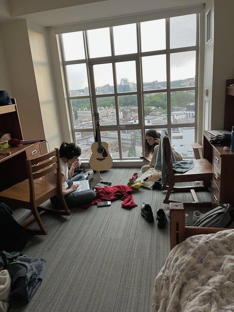 3 People Dorm Room, Boarding School Aesthetic Dorms, Berklee College Of Music Dorms, Music University Aesthetic, Berklee Aesthetic, Boarding School Room Aesthetic, Berklee College Of Music Aesthetic, Nyu Dorm Aesthetic, School Dorm Aesthetic