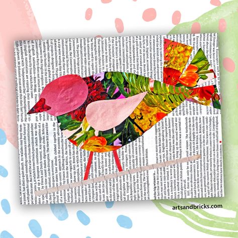 Collage Ideas For Kids, Magazine Collage Ideas, Diy Cards For Friends, Kids Collage, Newspaper Art, 3rd Grade Art, Classroom Art Projects, Collage Art Projects, Paper Collage Art