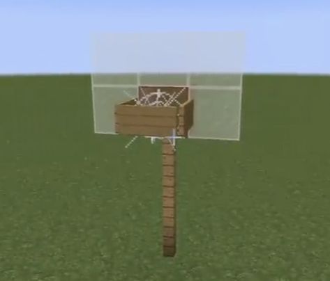 Basketball hoop Minecraft Basketball Hoop, Mc Ideas, Basketball Hoop, New World, Minecraft, Basketball, Outdoor Decor, Quick Saves, Design