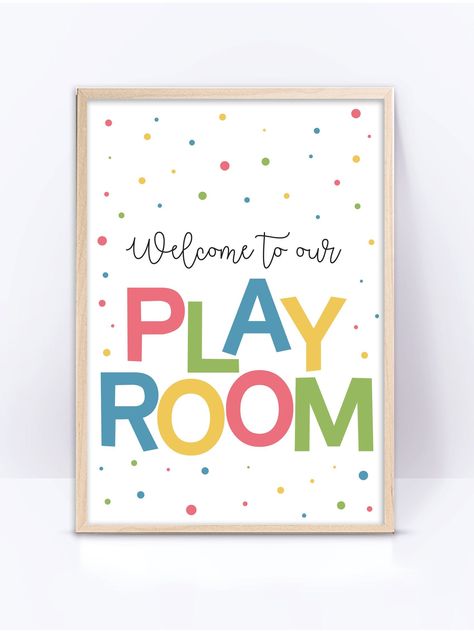 Excited to share this item from my #etsy shop: Welcome to our Playroom Printable Wall Art, baby Room Decor, Children room sign Wall Art, kids playroom print, toddler Neutral gender Diy Play Sign For Playroom, Baby Boutique Display, Playroom Printables, Living Room Designs India, Wall Art Baby Room, Gender Neutral Decor, Room Signage, Playroom Signs, Abc Print