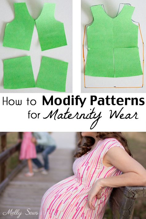 How to modify sewing patterns for maternity - maternity pattern alteration - Melly Sews Diy Maternity Clothes, Maternity Pattern, Maternity Sewing Patterns, Maternity Patterns, Curtains Pattern, Maternity Sewing, Melly Sews, Costura Diy, Beginner Sewing