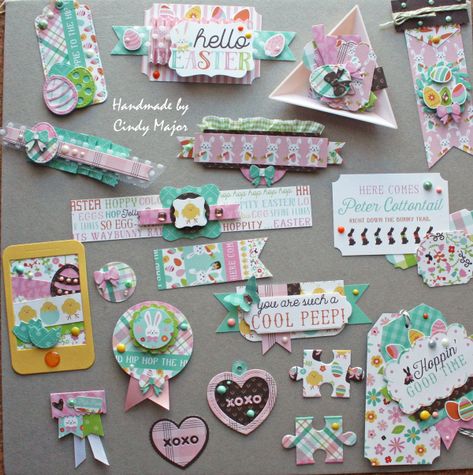 I knew I wanted to craft today, but I had no idea when I sat down that I would end up making a full set of handmade embellishments. It all started out with me watching organization videos on YouTube during... Scrap Embellishments, Embellishment Clusters, Organization Videos, Handmade Embellishments, Embellishments Diy, Card Making Embellishments, Scrapbook Embellishments Diy, Diy Embellishments, Embellishment Ideas