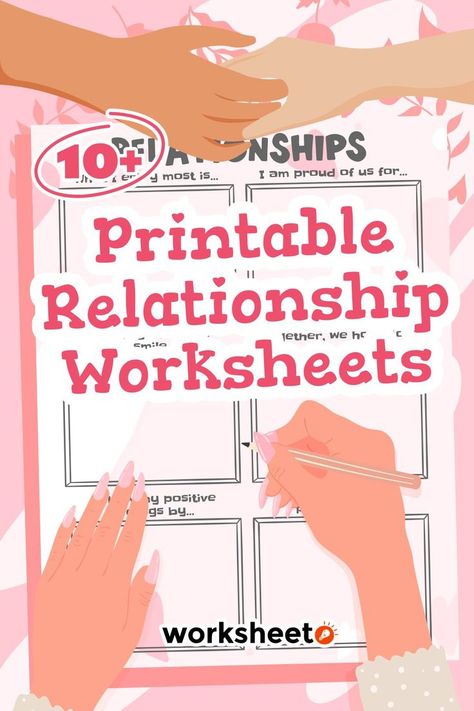 Improve communication and understanding in your relationships with these printable worksheets. Gain valuable insights and strengthen your connections with your loved ones today. Take the first step towards a happier and healthier relationship by utilizing these helpful resources. #RelationshipGoals #HealthyCommunication #CouplesTherapy #printablerelationshipworksheets Relationship Exercises For Couples, Relationship Worksheets Free Printable, Relationship Skills Activities, Couples Therapy Worksheets Free Printable, Relationship Repair Worksheets, Marriage Therapy Worksheets, Healthy Boundaries Worksheets, Relationship Exercises, Couples Therapy Worksheets