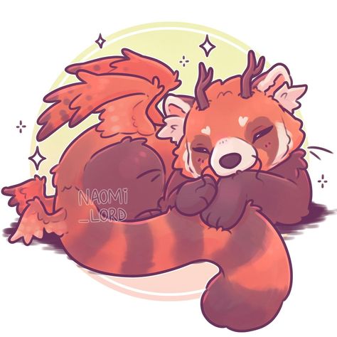 Naomi Lord Art | ✨ Dragon time!! Here’s a Red Panda Dragon! A Red Pandragon maybe? ✨ What animal should I dragon-ify next?? • #redpanda #redpandaart… | Instagram Naomi Lord Art Animals, Lord Drawing, Naomi Lord Art, Red Panda Art, Panda Dragon, Naomi Lord, Dragon Dog, Pet Magic, Dragon Time