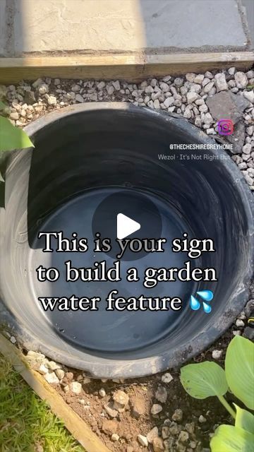 Cyndy & Roger ||  DIY & Design on Instagram: "This water feature will elevate any landscape and add value to your home’s curb appeal!  Follow, Like, and Comment for more DIY transformations!  #waterfeature #landscape #landscapeideas #waterfountain #curbappeal #curbappealmatters #diywaterfountain #dıy #diyideas #diyhome #diyhomedecor" How To Build A Water Feature, Recirculating Water Feature, Homemade Water Feature, Diy Water Fountain Outdoor, Garden Water Features Ideas, Front Yard Water Feature, Diy Pondless Water Feature, Diy Fountain Ideas, Water Feature Ideas