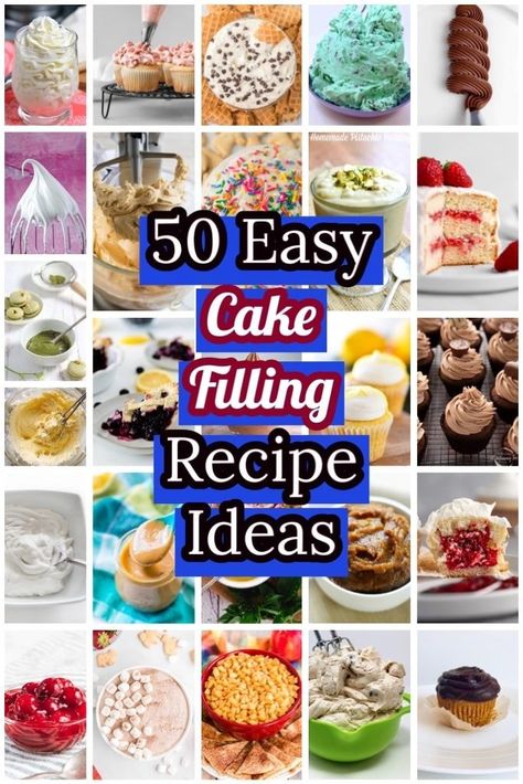 Easy Filling For Cakes, Cake Fillers Ideas, Cake Filling Ideas For Vanilla Cake, Cake And Icing Flavor Combinations, How To Fill Cupcakes With Filling, Cake Fillings Ideas, Filled Cake Recipes, Cake Fillings For Vanilla Cake, Costco Cake Filling Recipe