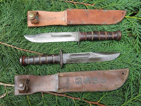 How the Ka-Bar Became America’s Survival Knife Kabar Knife, Ka Bar, Military Knives, Military Gear Tactical, Technology Hacks, Tactical Gear Loadout, Tactical Survival, United States Marine, United States Marine Corps