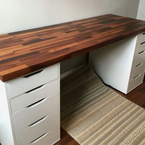 41 Ikea Alex Desk Hack Ideas That'll Blow Your Mind - Pink Pop Design Ikea Countertop Desk, Ikea Alex Desk Hack, Funky Desks, Ikea Alex Desk, Boys Room Makeover, Alex Desk, Countertop Desk, Alex Drawers, Ikea Alex Drawers