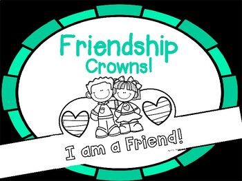 Need something simple that students in any grade can wear to celebrate being a good friend? Have your students decorate crowns to wear! This item is a perfect wear whether you are in person learning, hybrid learning, or remote learning. We know kindness and friendship should be celebrated!  TWO VERSIONS included!How to Use:1. Print the desired amount of copies you need. 2. Cut construction paper or cardstock strips. Attach the strips to each side of the crown by stapling. 3. Have students decorate the crowns with crayons colored pencils, or markers. Keywords: social emotional learning, friend, friendship, how to be a friend, kindness, good friend, I am a friend, remote learning, hybrid learning, prek, pre-k, kindergarten, first grade, crown, hat. Free Friendship Printables, Pre K Friendship Activities, Friendship Week Activities, Friendship Theme Preschool Activities, Friendship Crafts For Toddlers, Friendship Crafts Preschool, Friendship Theme Preschool, Friendship Preschool Crafts, Friendship Preschool