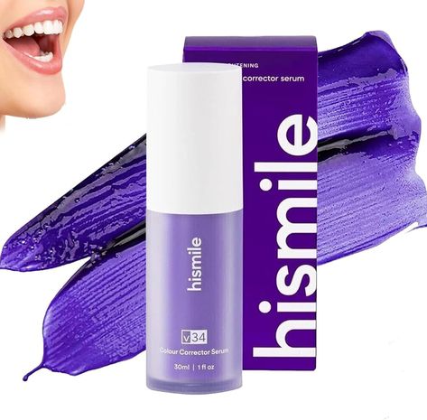 【Safe & Non-Irritating】H-ISMLO Get a brighter, whiter smile with ease by using our peroxide free purple teeth whiten toothpaste. Get a brighter, natural smile with our high quality purple teeth that whiten toothpaste, specially designed for post-whitening treatments. Toothpaste Design, V34 Colour Corrector, Purple Toothpaste, Colour Corrector, Flavored Toothpaste, Whitening Teeth, Strengthen Teeth, Teeth Whitening Toothpaste, Yellow Teeth