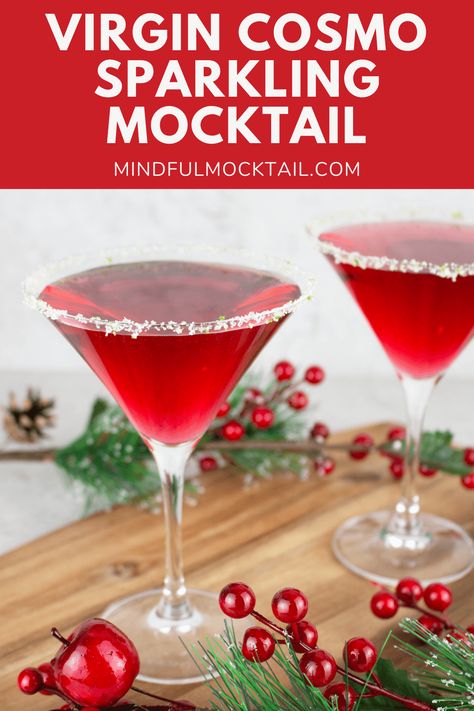 Are you looking for a virgin cosmopolitan drink thats easy to make? This virgin cosmo is non alcoholic and has a delicious combination of cranberry, orange and lime juice. Perfect for pregnancy this virgin drinks recipe is a must for Christmas and the Holidays! Virgin Drinks To Order At A Bar, Virgin Christmas Punch, Virgin Cosmopolitan, Virgin Drink Recipes, Cosmopolitan Drink, Cosmopolitan Recipe, Christmas Mocktails, Virgin Drinks, Easy Mocktail Recipes