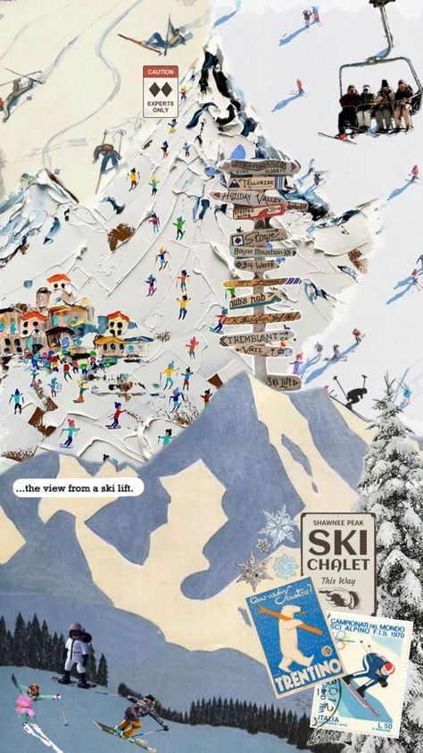 Ski Print, Dorm Art, Ski Posters, Ski Season, Vintage Ski, Photo Wall Collage, Snow Skiing, Ski Trip, Cute Wallpaper Backgrounds