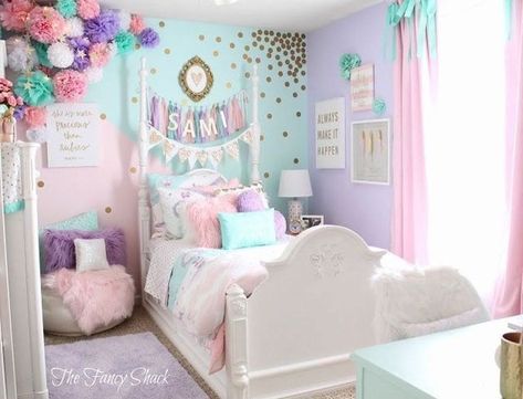 Girls Unicorn Bedroom, Furniture Colour, Bedroom Design Diy, Home Bedroom Design, Unicorn Bedroom, Bedroom Pink, Kids Bedroom Designs, Kids Bedroom Design, White Bedroom Furniture