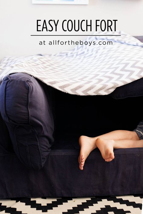 How to build an easy couch fort Fort With Couch, Couch Fort, Build A Fort, Kids Play Tent, Play Tent, Kids Entertainment, The Boys, How To Build, Earn Money