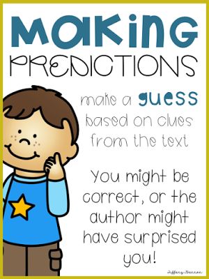 Making Predictions activities, crafts, and printables.  Learn how to make a making predictions anchor chart, as well as an engaging making predictions lesson included.  first grade | second grade | education | reading comprehension Making Predictions Anchor Chart, Making Predictions Activities, Prediction Anchor Chart, Predicting Activities, Making Predictions, Reading Anchor Charts, Reading Comprehension Strategies, Kindergarten Lesson Plans, Comprehension Strategies