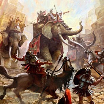 War Elephants - "How do you stop an elephant from charging? You don't." Hannibal Barca, Ancient Carthage, Punic Wars, Roman Republic, Rome Antique, Ancient Warfare, Roman Soldiers, Roman History, Carthage