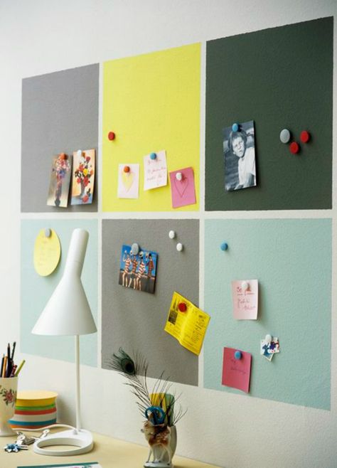 repurpose a chalkboard Bulletin Board Ideas For Home, Magnetic Paint, Magnetic Wall, Magnetic Board, Office Inspiration, Cork Board, Diy Home Improvement, Kids' Room, Home Improvement Projects