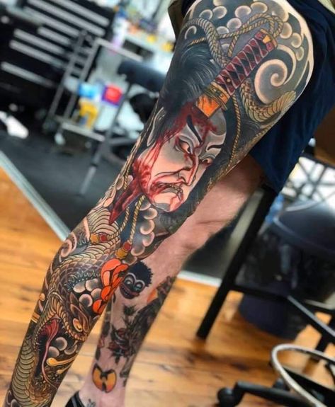 Japanese Leg Tattoo, Japanese Snake Tattoo, Japanese Tattoos For Men, Japanese Legs, Full Leg Tattoos, Lighthouse Tattoo, Full Sleeve Tattoo Design, Japan Tattoo Design, Japanese Dragon Tattoos