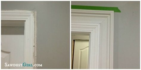 layered door and window trim molding Millwork Ideas, Trim Windows, Tall Baseboards, Window Molding Trim, Window Trims, Cabin Remodel, Cheap Interior Design, Interior Window Trim, Sawdust Girl