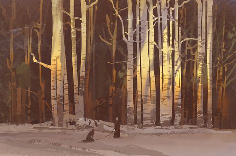 Landscape Concept, Forest Painting, Forest Trees, Desktop Background, Beautiful Forest, Amazing Drawings, Visual Development, Environment Concept Art, Environmental Art