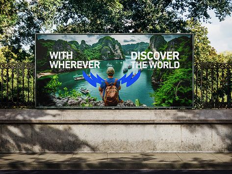 Explore the brand identity of Wherever Tourism Agency with a bold W logo in blue, symbolizing travel and adventure Travel Visual Identity, Travel Branding, Adventure Branding, Adventure Logo, Travel And Adventure, Typography Branding, Logo Redesign, W Logo, Travel Brand