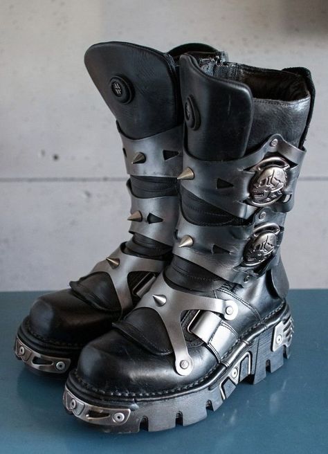 Cyberpunk Boots, Techwear Boots, 90s Boots, Steampunk Boots, Goth Boots, Cosplay Boots, Black And White Shoes, Futuristic Fashion, New Rock