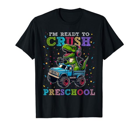 PRICES MAY VARY. Celebrate the First Day Of School with this I'm Ready To Crush Preschool Funny Back To School Outfit featuring dinosaur, coloful design, and funny sayings is funny The First Day Of School Shirt to enjoy Back To School Day, the beginning of the school year. Funny first day of school present idea for senior boys girls. Lovely present Back To School costume for son, daughter, kids, kinder, child, schoolchild, adults, friends, family, student, teacher to party and celebrate First Da Back To School Costume, School Costume, Beginning Of The School Year, T Shirt Image, Student Teacher, Im Ready, Funny Sayings, Kids Luggage, Back To School Outfits