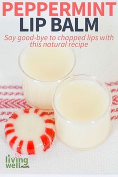 Peppermint Lip Balm Recipe, Homemade Foot Cream, Diy Peppermint Lip Balm, Diy Chapstick, Chapstick Recipe, Diy Lip Balm Recipes, Balm Recipe, Craft Recipes, Peppermint Lip Balm