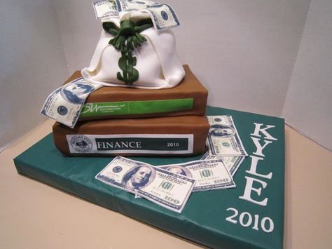 finance cake Finance Cake, Dirty Thirty Party, Drake's Birthday, College Grad Party, Cake Stock, Money Cake, Book Cake, Graduation Cake, Cheesecake Factory